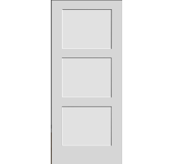 22" x 80" x 1 3/8" 3 Panel Shaker Door 