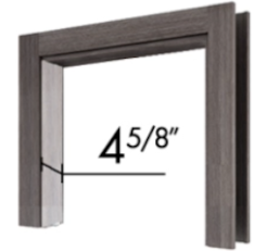 96" - 4 5/8" - Double Door Set - Poplar Jamb - Raw