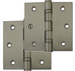 3-1/2-inch Square Bearing Satin Nickel - 2 Hinges 