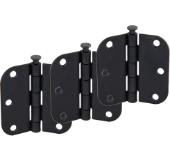 3" x 3" Hinges  -3 Black Hinges 