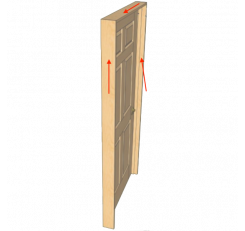 4 5/8 x 80" MDF Single Door Jamb & Stop 