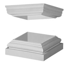 12"  Square Tuscan Cap & Plinth Set