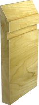 Beveled Grove Poplar Baseboards