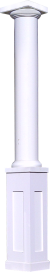 Round Fiberglass Column With PVC Shaker Wrap Around
