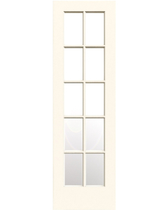 80" 10 Lite Flat Clear Glass Primed Door 