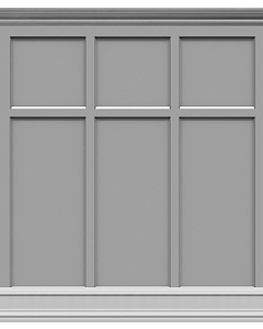 Double Tier Double Step Wall Paneled Wainscoting Kit