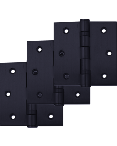 3-1/2-inch Square Bearing Black - 3 Hinges 
