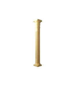 6" Round Colonial Fluted Column - Finger Jointed Pine