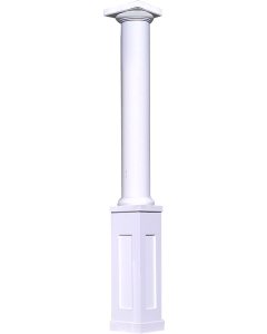 Round Fiberglass Column With PVC Shaker Wrap Around