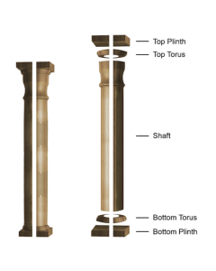 8" Round Wood Column Wrap 