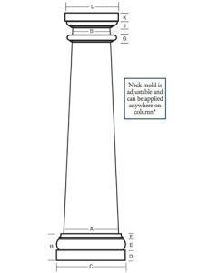Fiberglass Tapered - Square Column