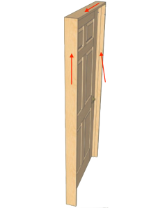 80" x 6 5/8"- Double Door Jamb Set - Poplar - Primed