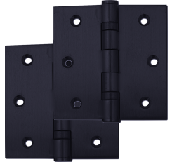 3-1/2-inch Square Bearing Black - 2 Hinges 
