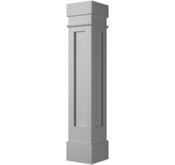 6" PVC Shaker Square Columns Wrap-8 FT